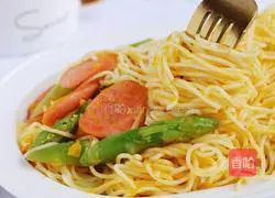 Pumpkin Sausage and Asparagus Pasta Recipe Illustration 13