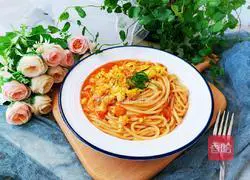 Illustration of Italian recipes for tomatoes and eggs 14