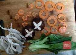 Illustration of how to make chicken ball noodles in mushroom soup 9