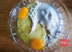 Illustration of how to make bean paste cake 3