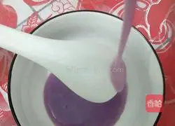 Illustration of how to make purple sweet potato, oatmeal and soy milk 5