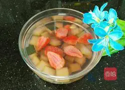 Rock sugar strawberry and winter melon rind Illustration of how to do it 10