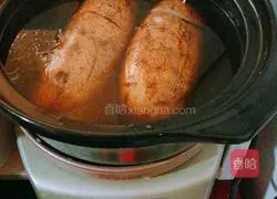 Illustration of how to make brown sugar glutinous rice and lotus root 7