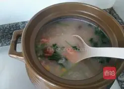 Gold and Silver Illustration of how to make seafood porridge 11