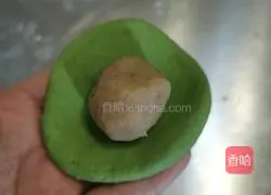 Illustration of how to make frog kidney bean buns 5