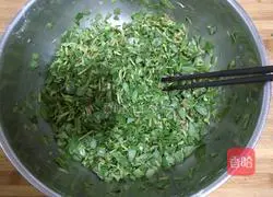 Illustration of how to make purslane flatbread buns (steamed buns version) 3