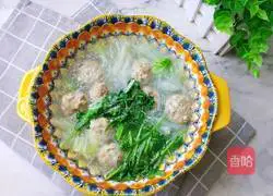 Illustration of how to make meatball sprouts and white vermicelli soup 8