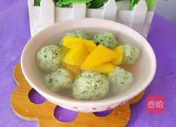 Mango Spinach Ball Soup Recipe Illustration 14