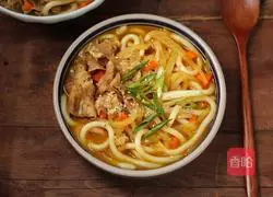 Illustration of Curry Beef Udon Noodles 11