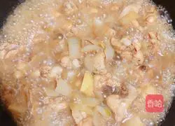 Illustration of how to make curry chicken and potato pasta 12