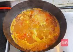 Illustration of how to make tomato noodle soup 8