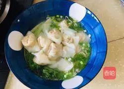 Illustration of how to make wontons in clear soup 4