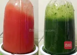 Illustration of how to make three-color hemp food 1