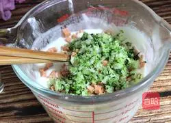 Illustration of how to make broccoli pancakes 5