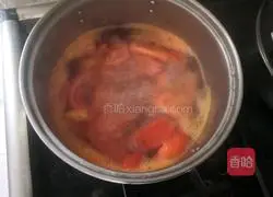 Tomato and Seaweed Egg Drops Illustration of how to make soup 3