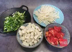 Illustration of how to make tomato and tofu soup 2