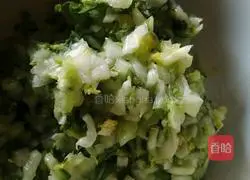 Illustration of how to make vegetarian cabbage dumpling stuffing 1