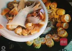 Bawang Huahaihuang Sanbao Corn Chicken Soup Illustration 7 