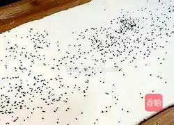 Illustration of how to make black sesame rolls 3