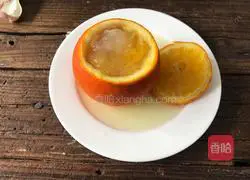 Illustration of how to make fresh orange and white fungus soup 9