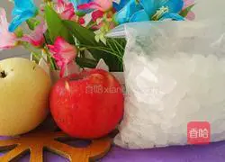 Illustration of how to make apple rock sugar and snow pear 1