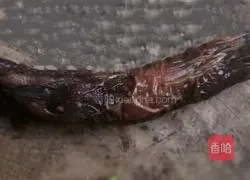 Illustration of how to make fried sausage with snow peas 1