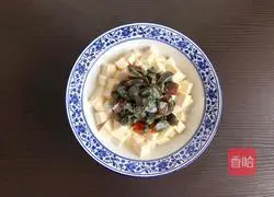 Illustration of how to make preserved egg tofu 3