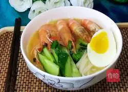 Illustration of how to make shrimp and egg noodles 7