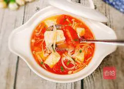 Tomato, tofu and mushroom soup recipe 16
