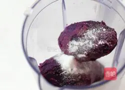 Illustration of how to make milky purple sweet potato and blood glutinous rice paste 8