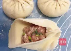 Illustration of how to make big meat buns 7