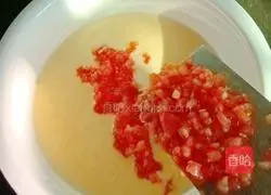 Illustration of how to make tomato and egg breakfast cake 8