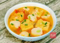 Illustration of how to make tofu, fish ball and tomato soup 14