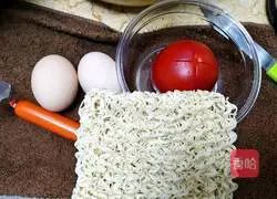 Illustration of how to make tomato and egg noodles 1