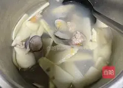 Illustration of how to make bamboo shoots and clam soup 5