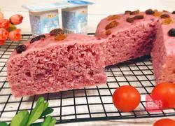 Illustration of how to make red date yogurt and purple sweet potato cake 22