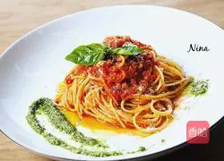 Illustration of how to make beef tomato sauce pasta 7