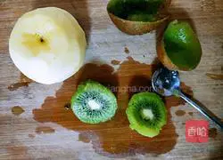 Illustration of how to make fruit milk oatmeal 5