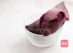 Illustration of how to make milky purple sweet potato and blood glutinous rice paste 1