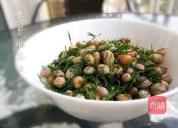 Illustration of how to make scallion oil, fennel and peanuts 5