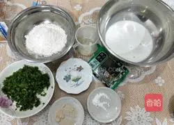 Chives and seaweed Illustration of how to make soda crackers 1