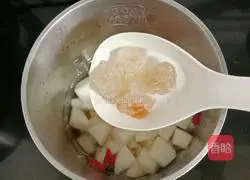 Illustration of how to make ginkgo, wolfberry and snow pear juice 7