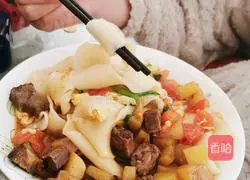 Illustration of how to make double biangbiang noodles 9