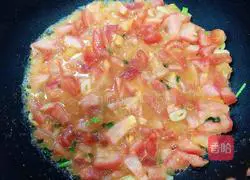 Illustration of how to make tomato and enoki mushroom soup 8