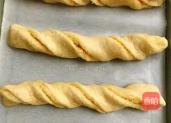 Illustration of how to make coconut bread sticks 15