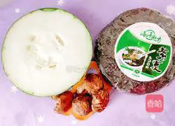 Illustration of how to make mushroom and seaweed soup 1