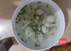 Illustration of how to make winter melon meatball soup (boiled meatballs) 15