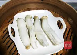 Illustration of how to make cold king oyster mushroom#fat-reduced vegetable#2