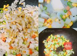 Illustration of how to make tomatoes, scrambled eggs and braised pasta 2