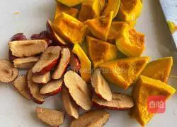 Illustration of how to make pumpkin, red dates and rice paste 2